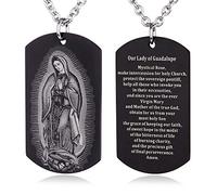 EZVFIRPDFZ Collar con etiqueta de perro con versículo bíblico de la Biblia, grabado católico cristiano, comunión cristiana, regalo de rito de confirmación
