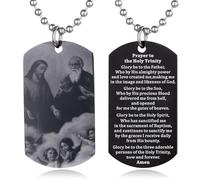 EZVFIRPDFZ Collar con etiqueta de perro con versículo bíblico de la Biblia, grabado católico cristiano, comunión cristiana, regalo de rito de confirmación