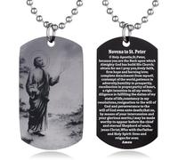 EZVFIRPDFZ Collar con etiqueta de perro con versículo bíblico de la Biblia, grabado católico cristiano, comunión cristiana, regalo de rito de confirmación