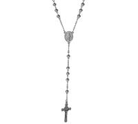 EZVFIRPDFZ Collares para mujeres y hombres, pulsera de cruz católica de la Virgen María, pulseras de rosario de cadena de eslabones de acero inoxidable, regalos de bautizo de confirmación de primera