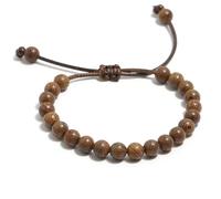 EZVFIRPDFZ Colorful Bling Mala - Pulsera de rosario con cuentas de madera de sándalo tibetano, ajustable, pulsera de madera para mujeres y hombres, hecha a mano, joyería religiosa de oración, regalo