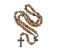 EZVFIRPDFZ Intercession Our Father Sacred - Rosario de madera maciza hecho a mano