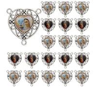 EZVFIRPDFZ Medalla milagrosa de San Benito, Nuestra Señora de Guadalupe para hacer joyas de bricolaje, rosario de la Virgen María Cristo Jesús, pieza de conexión central