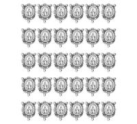 EZVFIRPDFZ Medalla milagrosa de San Benito, San Miguel, Nuestra Señora para hacer joyas de bricolaje, rosario de la Virgen María Cristo Jesús, conexión central, suministros para hacer rosarios (20