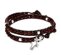EZVFIRPDFZ Pulsera de rosario envolvente para hombres y mujeres, diseño de escalera, dije de cruz de madera