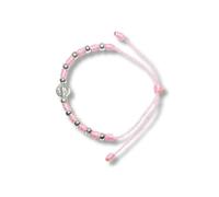 EZVFIRPDFZ Pulsera rosario de San Benito en metal y cordón ajustable, protección y bendición, diseño religioso para hombres y mujeres. Pulsera Denario Medalla de San Benito (rojo)