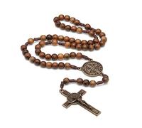 EZVFIRPDFZ Rosario de medalla de San Benito de Intercesión