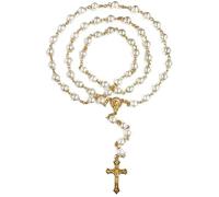 EZVFIRPDFZ Rosarios de primera comunión para niñas y niños, rosario católico para hombres, mujeres, collar de rosario como regalo para madre, abuela, ancianos, No Box