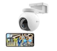 EZVIZ 2K Cámara de Vigilancia Exterior WiFi Inalámbrica 3MP Cámara de Batería Duración de 210 Días de 10400mAh, Audio Bidireccional, Detección Inteligente de Personas, Visión Nocturna en Color, CB8