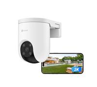 EZVIZ 2K PoE Cámara Vigilancia Exterior con Detección de Persona, Seguimiento Automático, Visión Nocturna en Color, Alarma Sirena y Luz, Audio Bidireccional, H.265, Compatible con Alexa, H8c