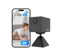 EZVIZ 4G Mini Camara de Vigilancia Bateria 2K Camara Interior de Seguridad 2000mAh, Audio Bidireccional, AI Deteccion Humana, Compatible Power Bank, 512GB Tarjeta(No Incluido), CB2 Negro