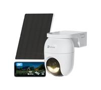 EZVIZ 4G Camara Vigilancia Exterior WiFi con Batería Solar 4MP, 360° PTZ con AOV, Detección de Persona/Vehículo, Visión Nocturna, Defensa Activa, CB8 Lite 4G+Panel Solar 5W (NO SIM)
