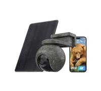 EZVIZ 4G WiFi Camara Vigilancia Exterior de Batería Solar 4K, 360° PTZ con AOV, Detección Animal Salvaje/Persona/Vehículo, Visión Nocturna, Batería Recargable 10400mAh, EB8 Pro Ranger+Panel Solar 8W