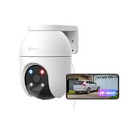 EZVIZ 4K Cámara Vigilancia WiFi Exterior 360°,8MP Cámara IP de Seguridad,Visión Nocturna a Color,Detección IA de Persona/Vehículo,Seguimiento Zoom Auto,Audio Bidireccional,Sirena,Alexa/Google,C8c(4mm)