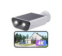 EZVIZ 4K Camara Vigilancia WiFi Exterior Batería Solar Integrado, AOV Modo, Visión Nocturna en Color, Detección Persona/Vehículo,Llamada Bidireccional,Defensa Activa,WiFi 6,CB5