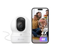 EZVIZ 4K Cámara Vigilancia WiFi Interior 360°, Cámara IP 8MP AI Deteccion de Personas/Ruido, Vision Nocturna en Color, Seguimiento y Zoom Automático, Llamada Bidireccional, Soporta 512GB, CP1 Pro