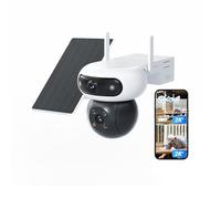 EZVIZ 4MP+4MP Cámara Vigilancia Exterior Solar, 4G /WiFi Conexión Dual, Grabación 24/7 AOV, Batería 10400mA, Detección Persona/Vehículo, Visión Nocturna Color, Audio Bidireccional, Panel 8W, CB90x 4G