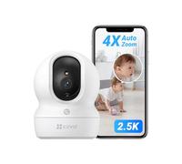 EZVIZ Camara de Vigilancia Interior con Seguimiento Automático, 4MP Cámara IP Domicilio WiFi 360° para Bebe con Visión Nocturna Color, Detección Humana,Llamada Bidireccional, Soporta 512GB, CP1 4MP