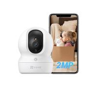 EZVIZ Camara de Vigilancia Interior con Seguimiento Automático, Cámara IP Domicilio WiFi 360° para Bebe con Visión Nocturna Color, Detección Humana,1080P, Llamada Bidireccional, Soporta 512GB, CP1 2MP