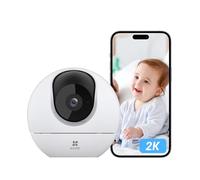 EZVIZ Camara IP WiFi 360° 2K Cámara de Vigilancia Interior, Visión Nocturna Color, AI Detección Humana, Seguimiento Automático, Audio Bidireccional, Soporta Tarjeta hasta 512GB, C6C 3MP