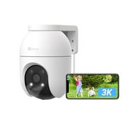 EZVIZ Cámara Vigilancia WiFi Exterior 360°,3K Cámara IP de Seguridad,Visión Nocturna a Color,Detección IA de Personas/Vehículos,Seguimiento Zoom Auto,Audio Bidireccional,Sirena, Alexa/Google,C8c 5MP