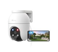 EZVIZ Cámara Vigilancia WiFi Exterior 360°,3K Cámara IP de Seguridad,Visión Nocturna a Color,Detección IA de Personas/Vehículos,Seguimiento Zoom Auto,Audio Bidireccional,Sirena, Alexa/Google,C8c 5MP