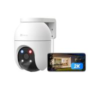 EZVIZ Cámara Vigilancia WiFi Exterior e Interior 2K 360° C8C 3MP | Detección Humana/Vehículo AI,Seguimiento Automático,WiFi 6 con 2.4/5GHz,Visión Nocturna Color, Sirena y Luz, Impermeable