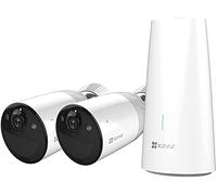 EZVIZ Cámara Vigilancia WiFi Exterior sin Cables,2 Cámaras Kit de Seguridad,365 Días Autonomía de Batería,1080P,Visión Nocturna a Color,PIR Detección de Movimiento,IP66,Compatible con Alexa,BC1-B2