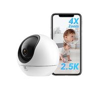 EZVIZ Camara Vigilancia WiFi Interior 360°,4MP Cámara IP de Seguridad 2.4/5GHz WiFi de AI Detección de Personas y Mascotas,Llamada Bidireccional,Seguimiento de Zoom Auto,Funciona con Alexa,Modelo C6
