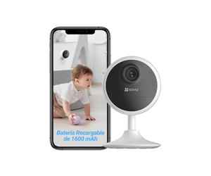 EZVIZ Camara Vigilancia WiFi Interior con Bateria de 40 Dias 1080P Camara IP de Seguridad, Deteccion de Persona Humana, Audio Bidireccional, Soporta Tarjeta hasta 512GB,Compatible con Alexa,CB1