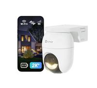 EZVIZ CB8 Lite 4G Cámara Vigilancia WiFi Exterior con Bateria 4MP, 360° PTZ con AOV, Detección de Persona/Vehículo, Visión Nocturna Color, Seguimiento Automático, Audio Bidireccional, Defensa Activa