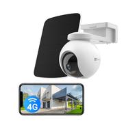 EZVIZ EB8 Kit 4G LTE 2K Cámara Exterior inalámbrica con Panel Solar Tipo C sobre batería 10400mAh, Seguimiento automático, detección de Persona, visión Nocturna Color, Audio bidireccional, GPS