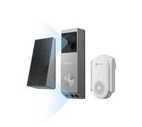 EZVIZ EP3X Pro Timbre Inalámbrico Exterior con Doble Cámara 2K+2MP con Chime CH1, Detección de Personas/Paquete,Visión Nocturna en Color,Cambiador de Voz,32GB eMMC Incorporado