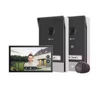 EZVIZ HP7 2-Entry Kit Sistema de 2 Videoporteros WiFi Intercomunicación, 7'' Pantalla Táctil a Color, Timbre Video Mirilla 2 Hilos, Detección de Persona, Audio Bidireccional, Wi-Fi 2.4/5GHz