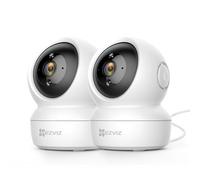 EZVIZ C6N (2-Pack) Cámaras Vigilancia WiFi Interior 360º, 1080P Camara Vigilancia Bebé/Mascotas, Visión Nocturna, Audio Bidireccional, Detección de Movimiento, Control Remoto, Compatible con Alexa
