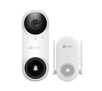 EZVIZ Kit de Timbre con Cámara Inalámbrico Batería Recargable, 2K Video Doorbell WiFi, Detección de Personas, Audio Bidireccional, IR Visión Nocturna, Instalación Fácil, H.265, CP3