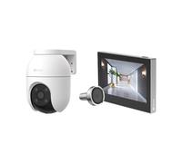 EZVIZ Lotes de CP2 Mirilla de Puerta y C8C 4K 8MP Camara de Vigilancia Exterior
