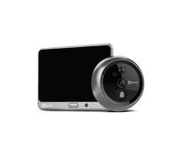 EZVIZ Mirilla Digital de Puerta con Pantalla LCD de 4.3'' Cámara Video Timbre Inalámbrico Monitor con Batería Recargable de 4600 mAh, Detección de Movimiento PIR, Audio Bidireccional, DP1C, Metálico