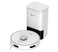 EZVIZ Robot Aspirador y Friegasuelos con Base Autovaciado, Succión 4000Pa, Navegación LDS LiDAR & Detectores Infrarrojos de Obstáculo, Detección Alfombras/Caídas, Control App/Alexa/Google,RE4 Plus