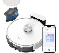EZVIZ Robot Aspirador y Friegasuelos Autocargable, Succión 4000Pa, Navegación LDS LiDAR & Detectores Infrarrojos de Obstáculo, Control App/Alexa/Google,Ideal para Mascotas,Alfombras y Suelos Duros,RE4