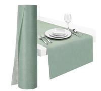 Ezvsevuo Camino de Mesa Verde No Tejido 30 cm x 25 m, Rollo de Table Runner, Camino de Mesa Decoracion para Cumpleaño, Boda, Fiesta - Verde Hierba