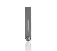 Ezweiji Dispensador Jabón Baño Pared Sin Taladro, Dosificador Gel Ducha y Champú 420 ML con Botón Ancho, con Ventana Transparente para Baño y Cocina (Gris 1 Compartimentos)