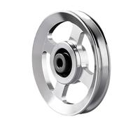 Ezweiji Polea de inversión, aleación de aluminio, polea de fitness, equipo de fitness, pieza de repuesto para el gimnasio en casa, equipos deportivos, sistemas de rodillos de garaje (plata 114-115 mm)