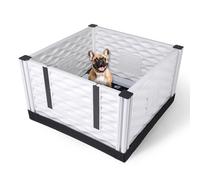 EZWHELP EZCLASSIC - Caja de parto para perros y cachorros, corral de interior con rieles, caja sanitaria para cachorros grandes o pequeños, kit de suministros para partos de 28 x 28 pulgadas, color