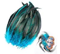 Ezydka 100 plumas de 20 - 25 cm, plumas de gallo decorativas, plumas de faisán, plumas para manualidades, plumas naturales, plumas de faisán, plumas para manualidades, plumas grandes, para decoración