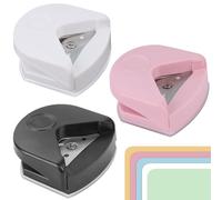 Ezydka 3PCS Redondeador de Esquinas, Cortador de Esquinas Redondeadas Portátil Mini, Punzón para Redondear Esquinas, Redondeador de Esquinas Plastificadas para Scrapbooking