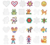 Ezydka Beads Plantilla, 15 Piezas Animal - Perlas para Planchar, Placas de Cuentas para Plancha, Tablas de Perlas Juego Creativo, Set di Cuentas para Planchar para Niños Adultos