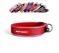 EzyDog Collar para Perro, Neopreno Nailon, Rosso, 3.5 cm, 200