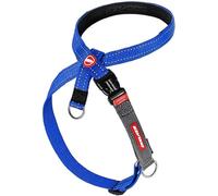 EZYDOG Crosscheck - Arnés de Entrenamiento antitirones, arnés para Perros pequeños, medianos y Grandes, Accesorios de Entrenamiento para Perros, Reflectante, tamaño Ajustable (L, Azul)