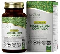 Ezyleaf Complejo de Magnesio | 375mg de Magnesio Elemental Puro por Porción | Glicinato de Magnesium, Malato de y Citrato | 90 Cápsulas Veganas | Libre de Alérgenos y Gluten